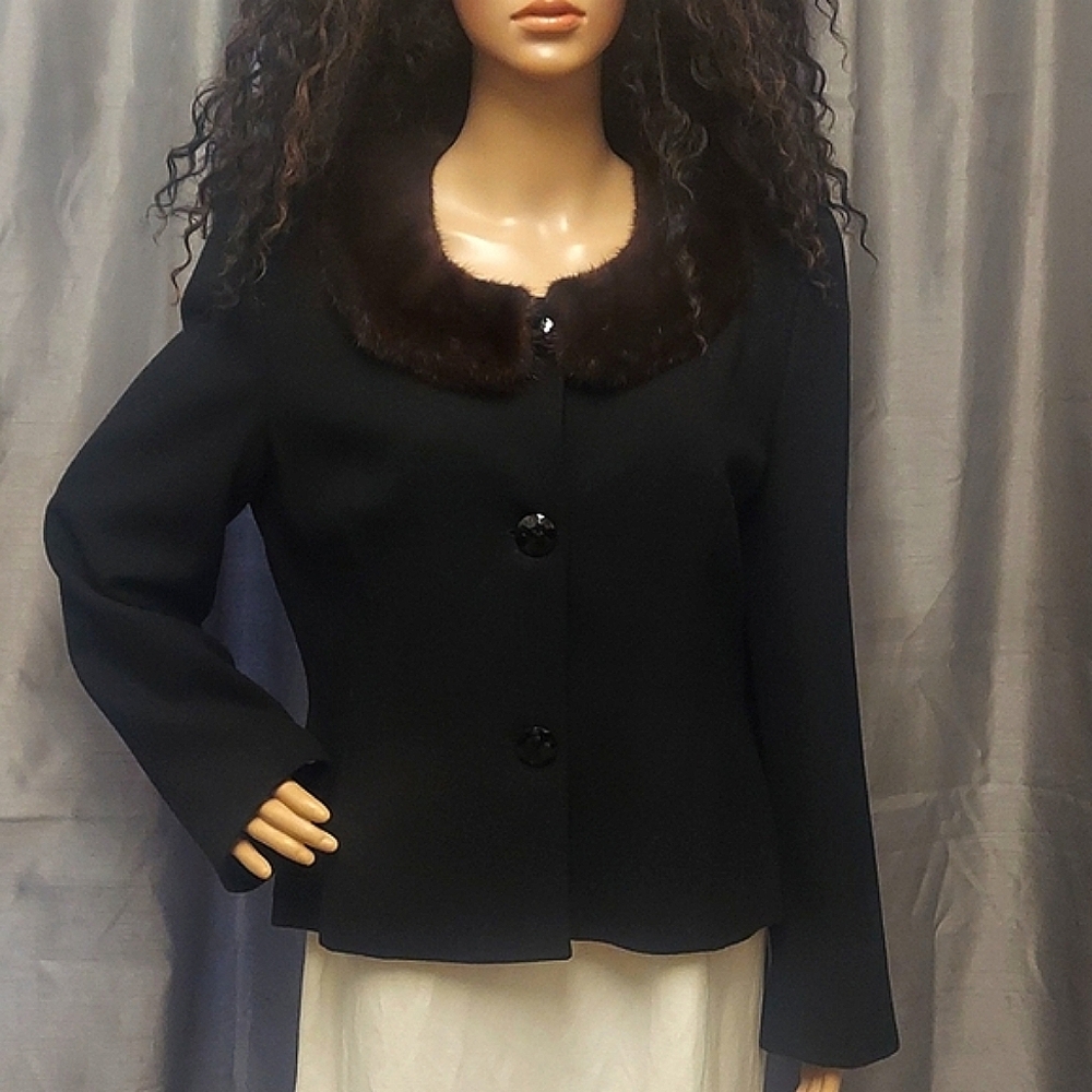 BICCI Florine Wachter Vintage Genuine Mink Wool Jacket Blazer